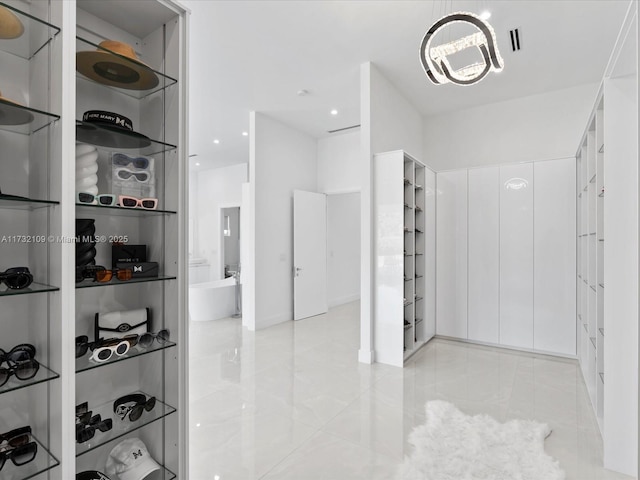 view of walk in closet