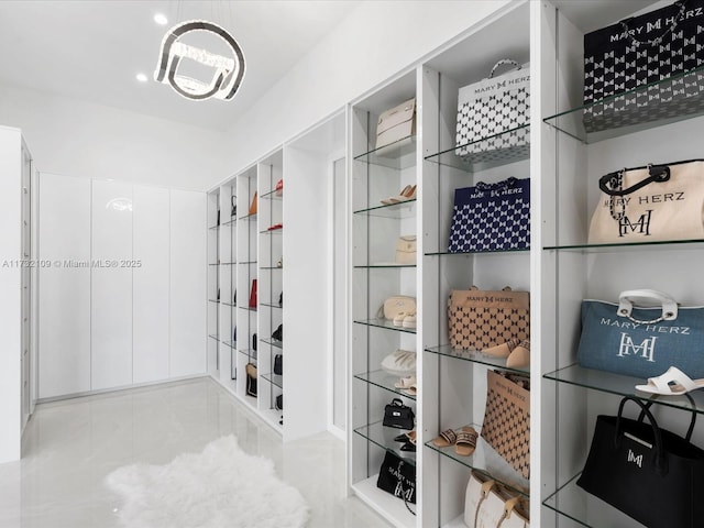 view of walk in closet