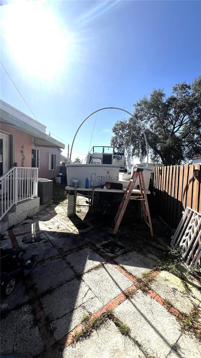 view of patio / terrace featuring central AC