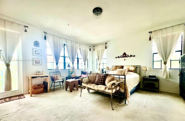 view of carpeted bedroom