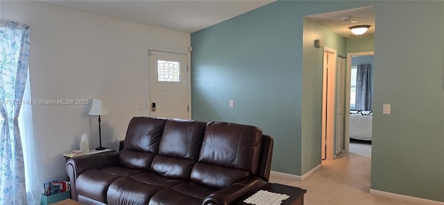 view of carpeted living room