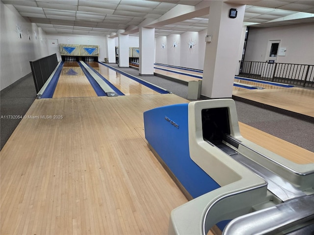 view of pool featuring bowling