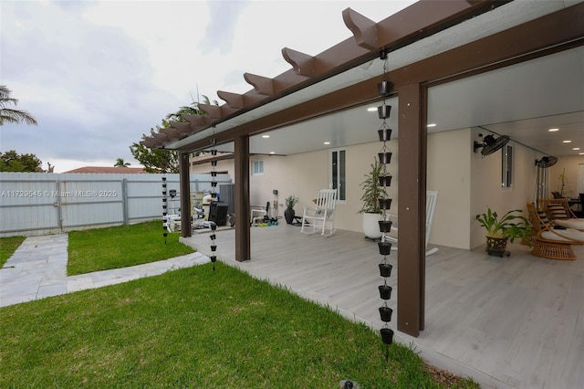 view of patio with fence