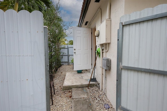 exterior space with fence