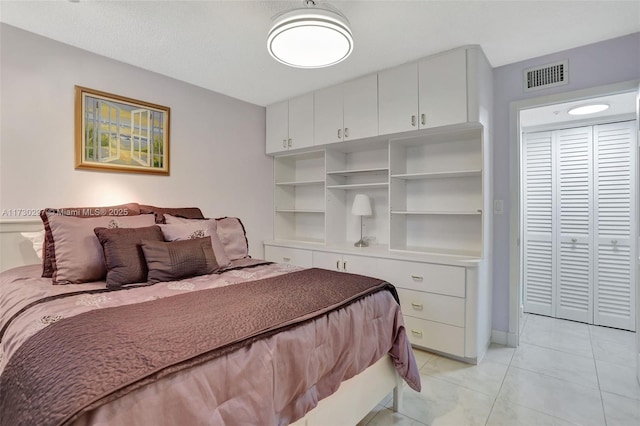 view of tiled bedroom