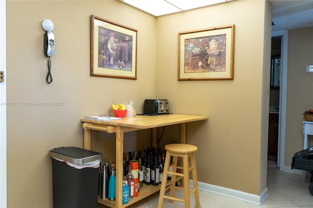 view of tiled office space