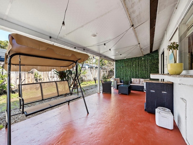 view of patio with outdoor lounge area