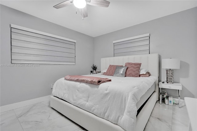 bedroom with ceiling fan