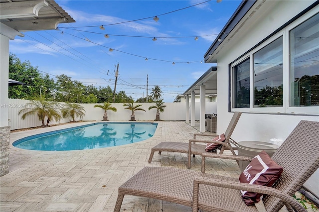 view of pool featuring a patio area