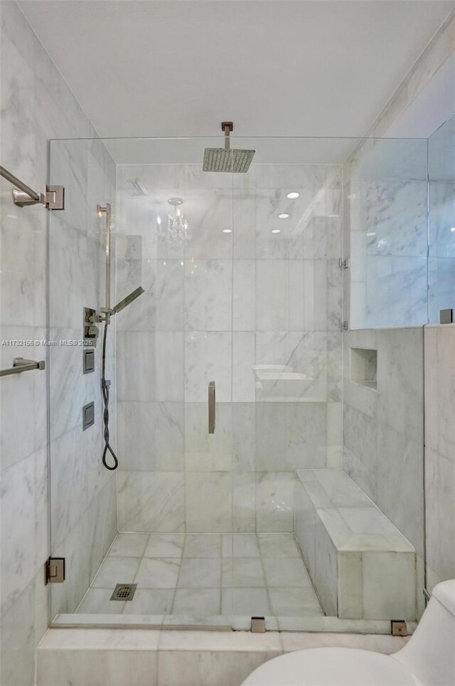 bathroom with walk in shower