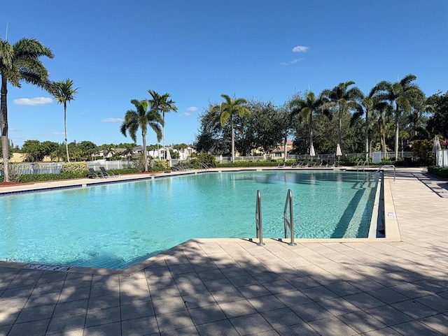 view of pool with a patio