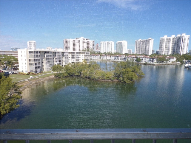 water view featuring a city view