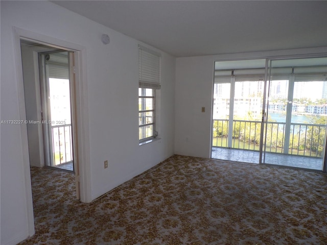 carpeted empty room with plenty of natural light