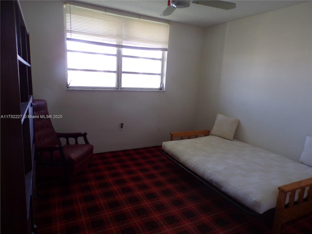 bedroom featuring a ceiling fan