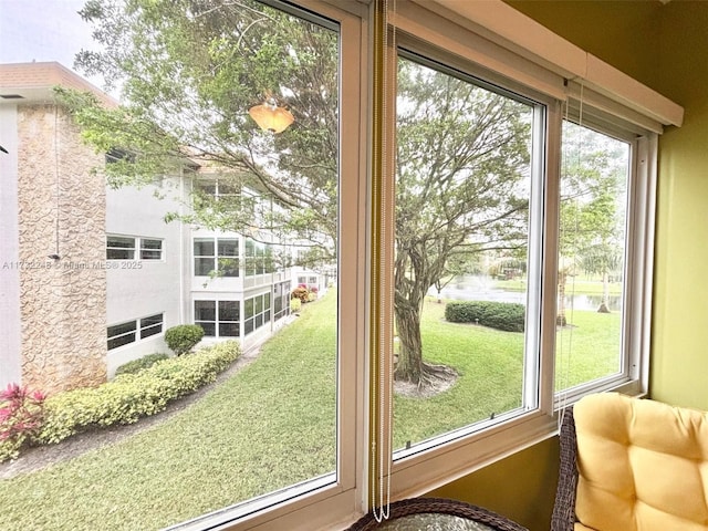 doorway to outside with plenty of natural light