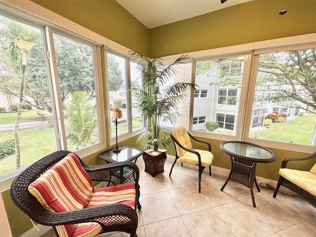 view of sunroom