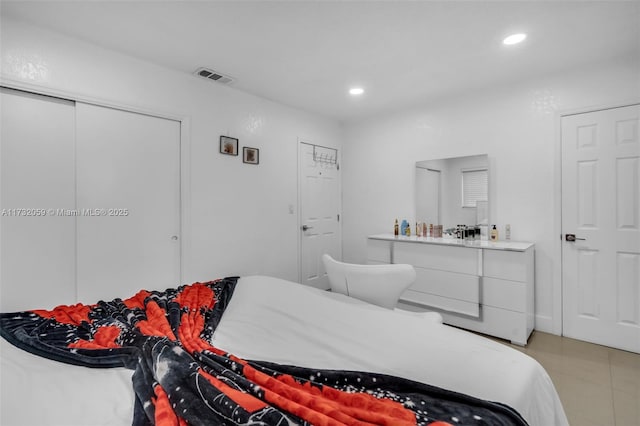 view of tiled bedroom