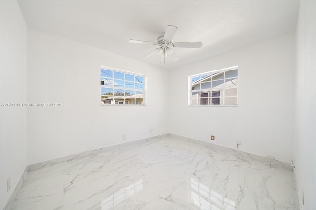 empty room with ceiling fan