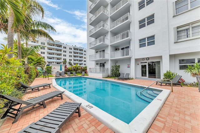 view of pool with a patio area