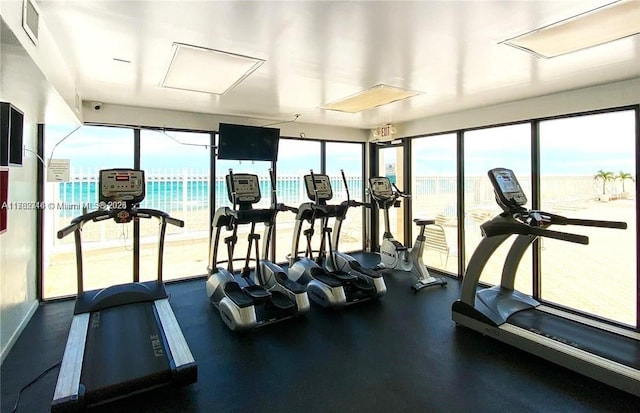 3505 S Ocean Dr Unit 1011, Hollywood, FL 33019 - workout area with visible vents