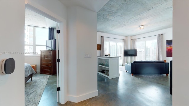 hallway with plenty of natural light