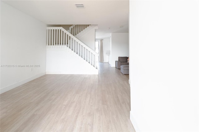 interior space with light wood-type flooring