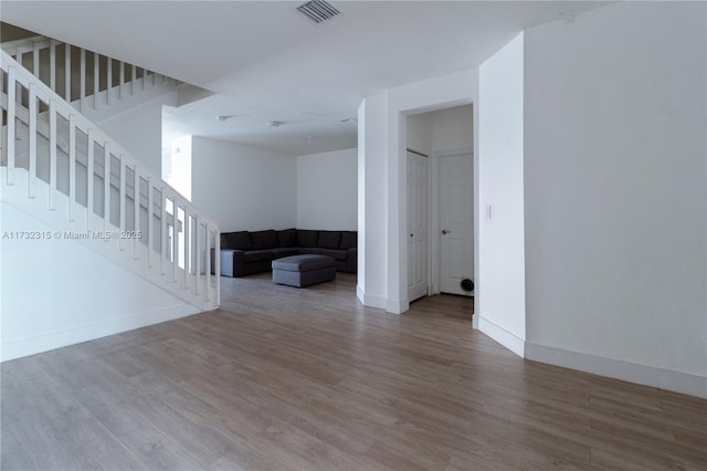 empty room featuring hardwood / wood-style floors