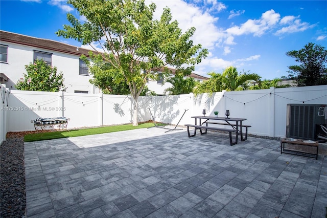 view of patio / terrace featuring cooling unit