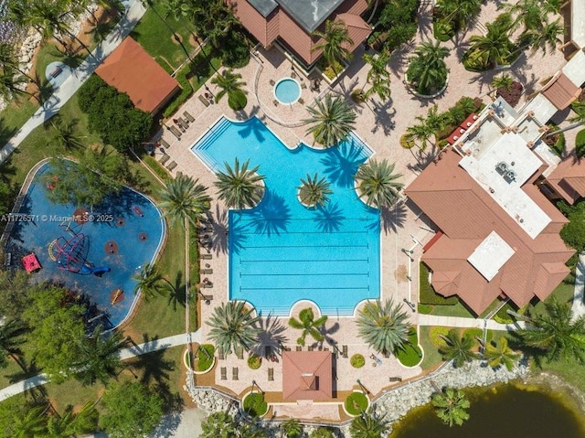 birds eye view of property