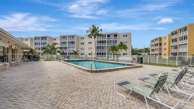 view of pool with a patio