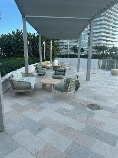 view of patio with an outdoor living space