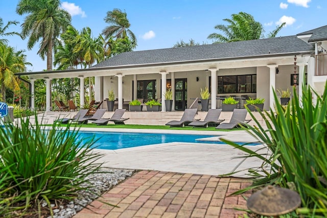 view of pool with a patio area