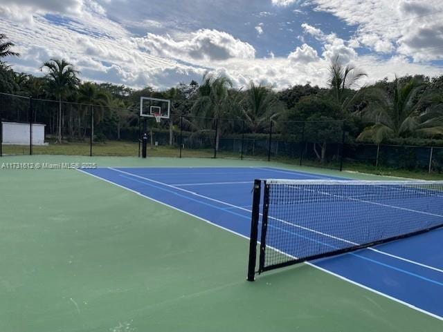 view of sport court