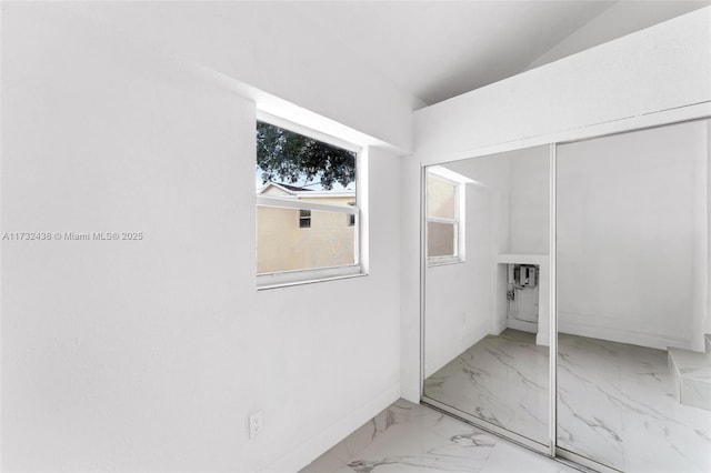 interior space with a closet