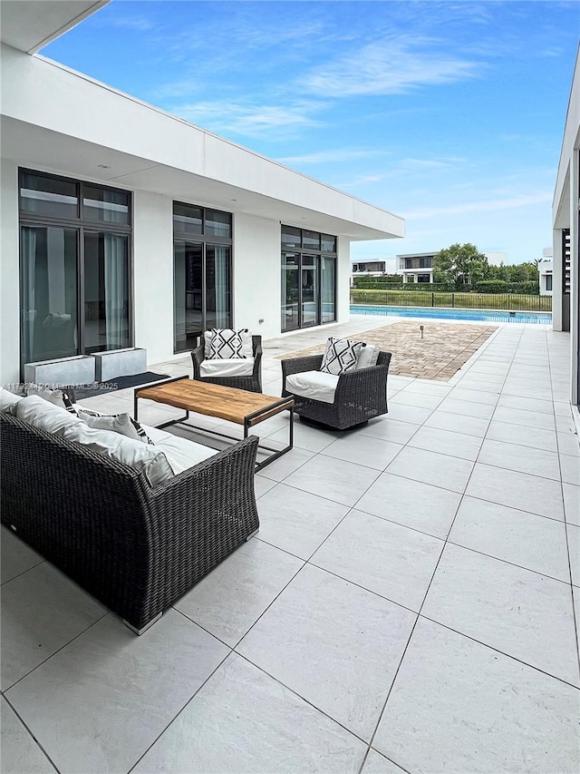 view of patio / terrace featuring an outdoor hangout area