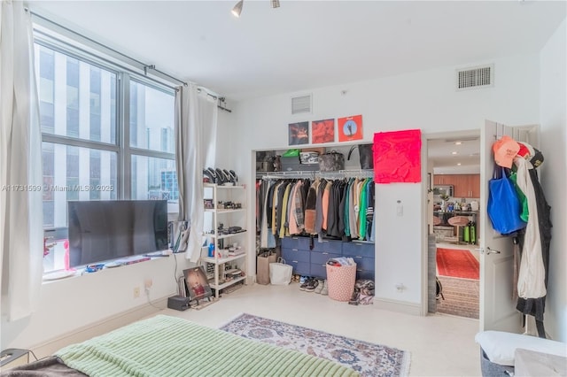 bedroom with a closet