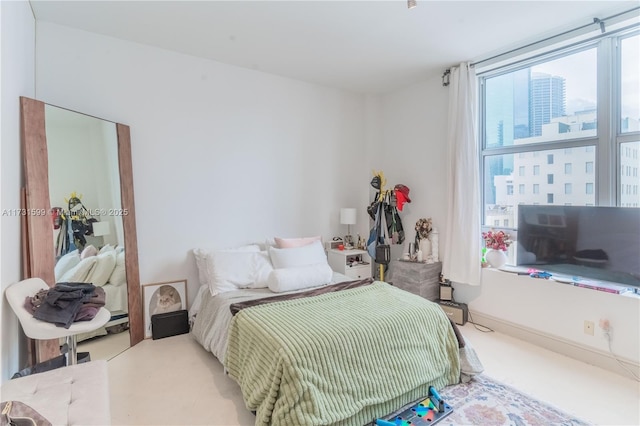 bedroom with carpet floors