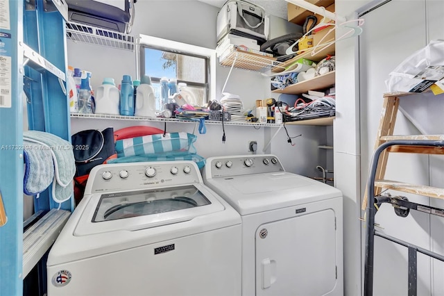 laundry area featuring separate washer and dryer