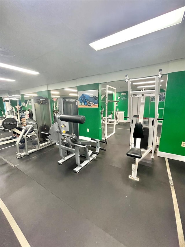 view of workout area