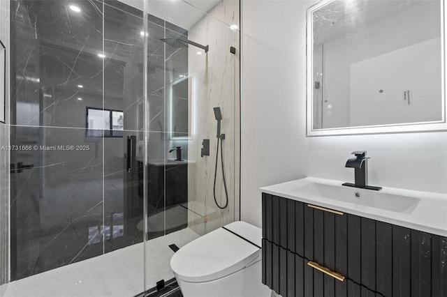 2814 SW 92nd Ct, Miami, FL 33165 - bathroom featuring vanity, an enclosed shower, and toilet