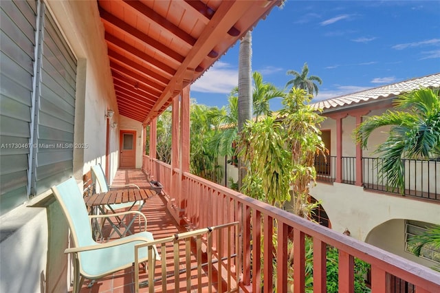 view of balcony