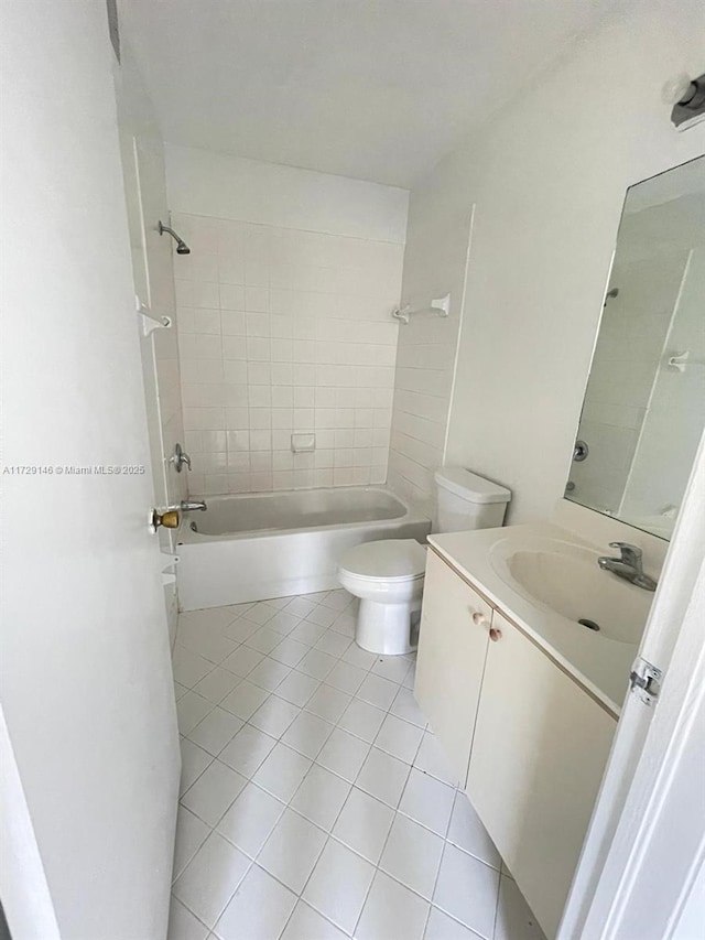 2921 SE 13th Rd Unit 205-39, Homestead, FL 33035 - full bathroom with tile patterned flooring, vanity, tiled shower / bath combo, and toilet