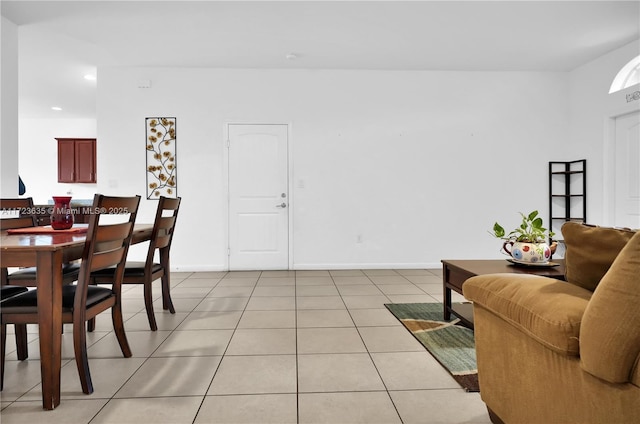 view of tiled dining room