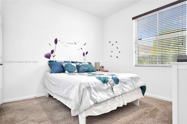 bedroom with carpet floors