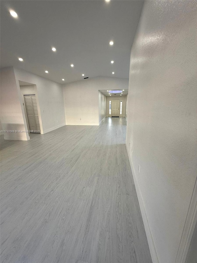 empty room featuring light wood-type flooring