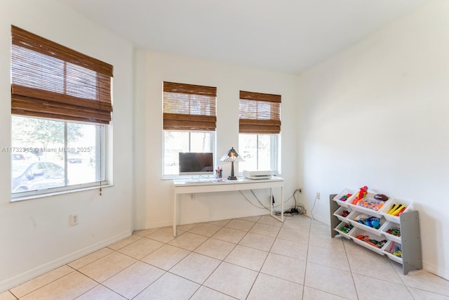 office featuring light tile patterned floors