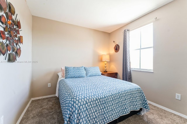 bedroom featuring carpet