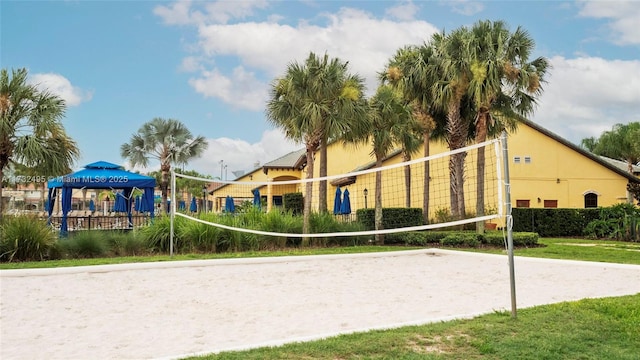 view of home's community featuring a gazebo and volleyball court