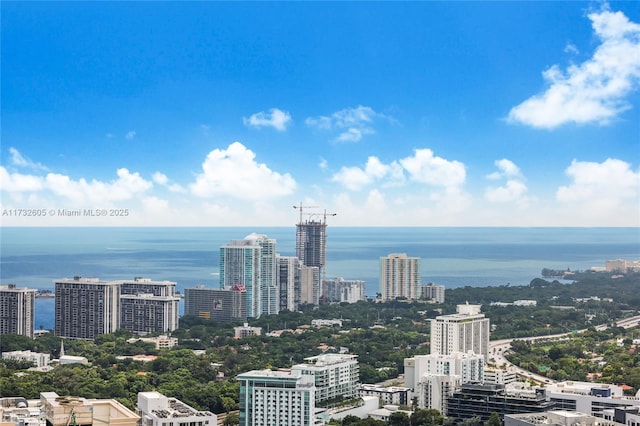 view of city featuring a water view