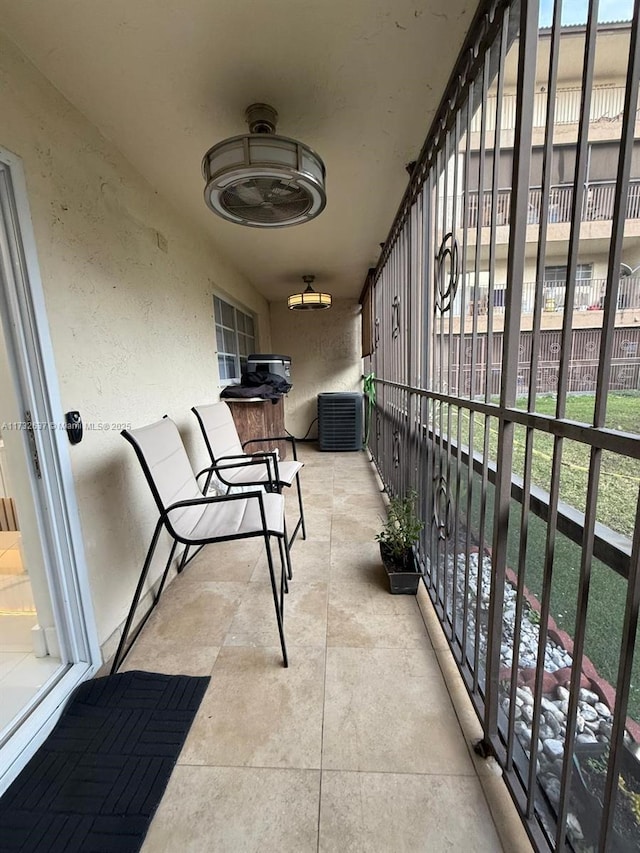 balcony featuring cooling unit